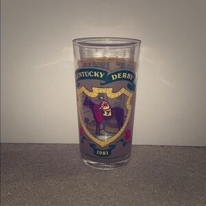 Vintage 1981 Kentucky Derby Glass